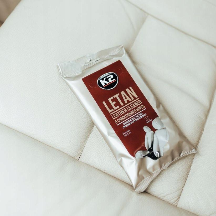 K2 K210 Letan Leather Upholstery Cleaning Wipes 20x18cm 24pcs