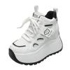 Inner Height Increase Women's Spring New Thick-soled Lightweight Forrest Gump Sports Velvet Cotton Shoes High-top Shoes