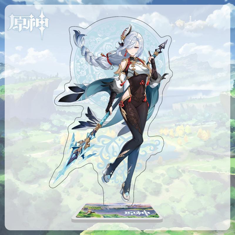16cm Height  Acrylic Large Stand-up Display Featuring Characters From Mondstadt, Liyue, and Inazuma In Genshin Impact
