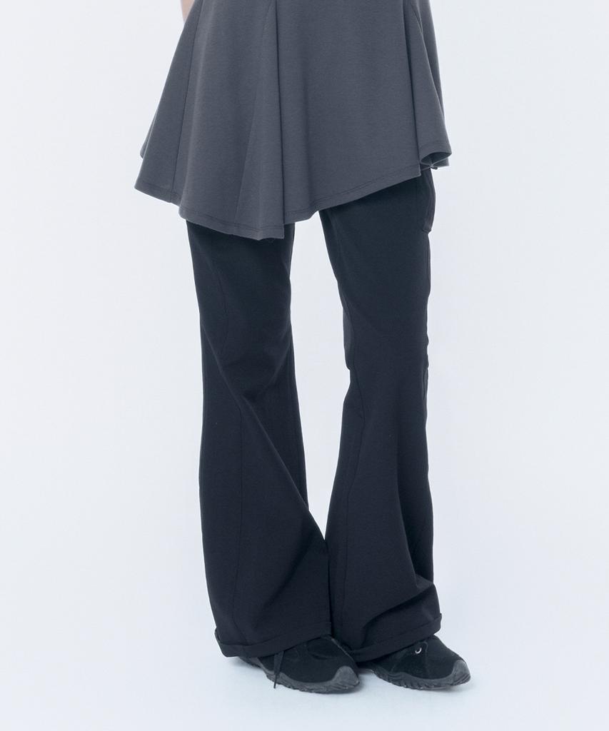 MISEKI SEOUL Ribbed Side Pocket Pants Black