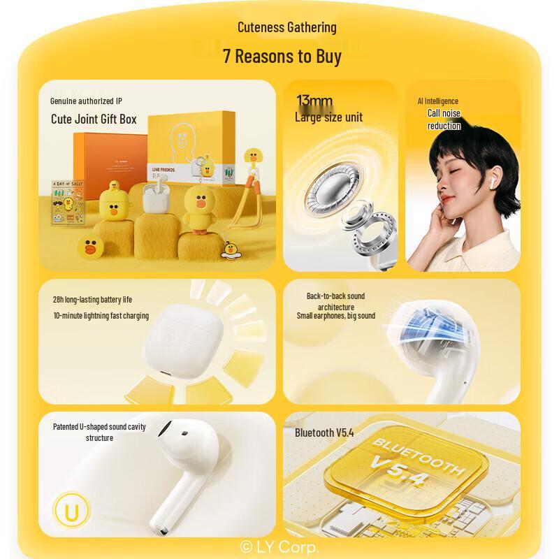 EDIFIER LINE FRIENDS True Wireless Semi-in-ear Earbuds Gift Box