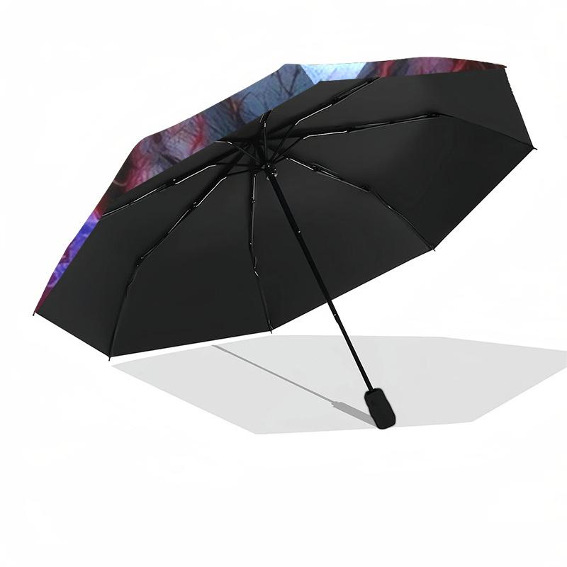 1pc Flaming Skull Artwork Umbrella with Plastic Handle,Suitable for All Seasons Home Travel Outdoor UmbrellaDD141