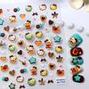 Cookie Cat 5D Embossed Ice Cream and Dessert Nail Art Stickers - Style AA