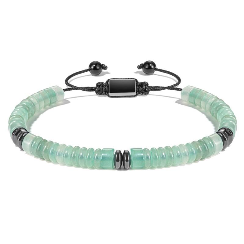 Natural Stone Beaded Adjustable Bracelet Women Minimalist Geometric Design Handmade Crystal Jewelry
