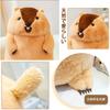 MikQig Marmot Plush Toy, Large, Huggable Pillow, Lifelike Animal, Soft and Fluffy, Cute Animal, Style 2, Figurine, Christmas, Birthday Gift, 40x30x30c