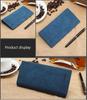 Hengsheng Men's Vintage Long Thin Matte Leather Wallet