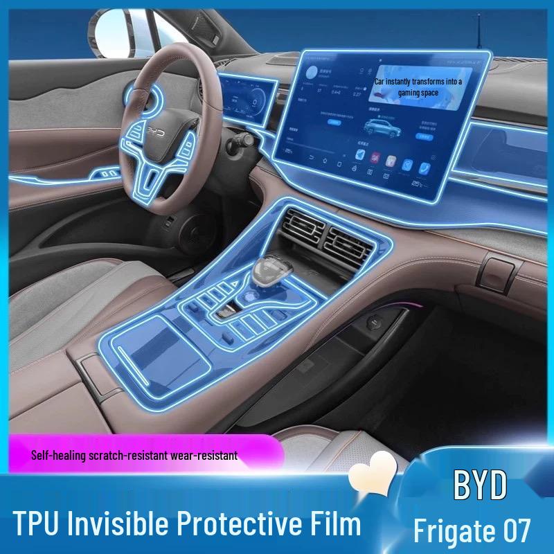 BYD Frigate 07 Interior Protection Film for Console, Dashboard & Gear Shift