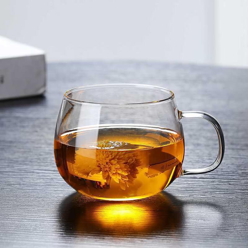 Heat-Resistant Glass Tea Infuser Mug with Bamboo Lid