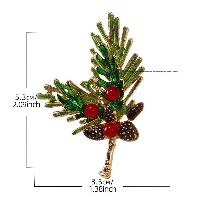 SKEDS Kreative Damen Herren Mode Tannenzapfen Emaille Accessoires Anstecknadeln Elegante Dame Pflanze Klassische Kleidung Anzug Broschen Pin Geschenk