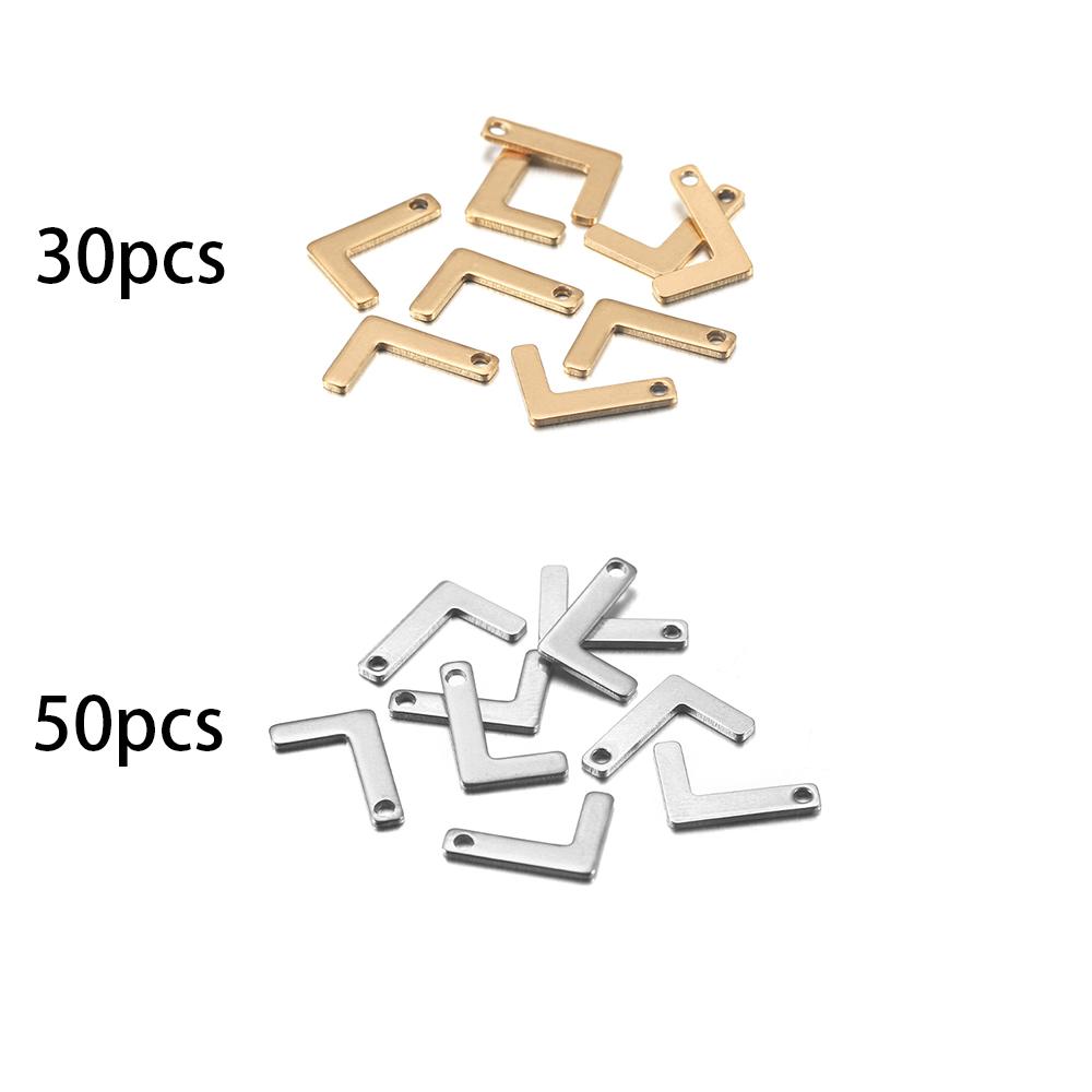 26/50 Stück Edelstahl Gold A-Z Buchstaben Anhänger Alphabet Charms Armband Ohrring für Damen Für DIY Schmuck Anhängerherstellung Zubehör