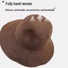 Women's Japanese Handmade Woven Straw Sun Hat - Spring/Summer Thin, Breathable Beach & Travel Bucket Hat