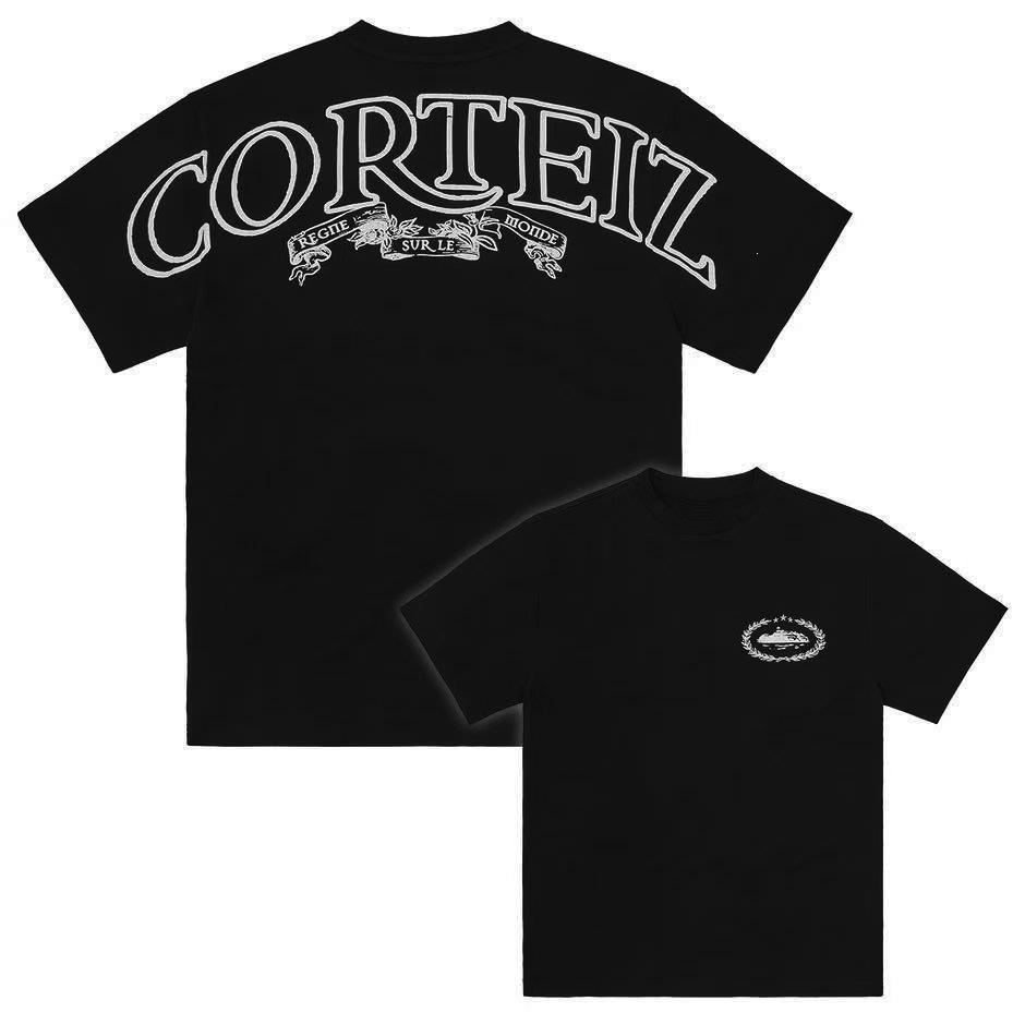Corteiz Alcatraz Bee Letter Printing Short Sleeve Men's and Women's Street Trend Loose Casual Crew Neck T-Shirt