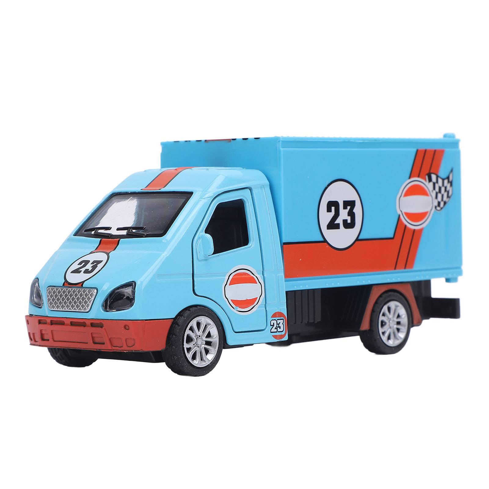 

Маленький контейнеровоз, игрушечная модель грузовика из сплава, интерактивный игровой набор, модель транспортного средства для детей, со светом синий