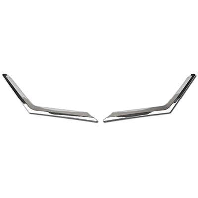2 st Krom Frontnät Grill Grill Strålkastarskydd Trim för Nissan Rogue X-Trail T32 2014 2015 2016