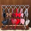 Korean Sweet Heart Leather Keychain Adorable Chocolate Pendant Portable Bag Decor for Work Office Use