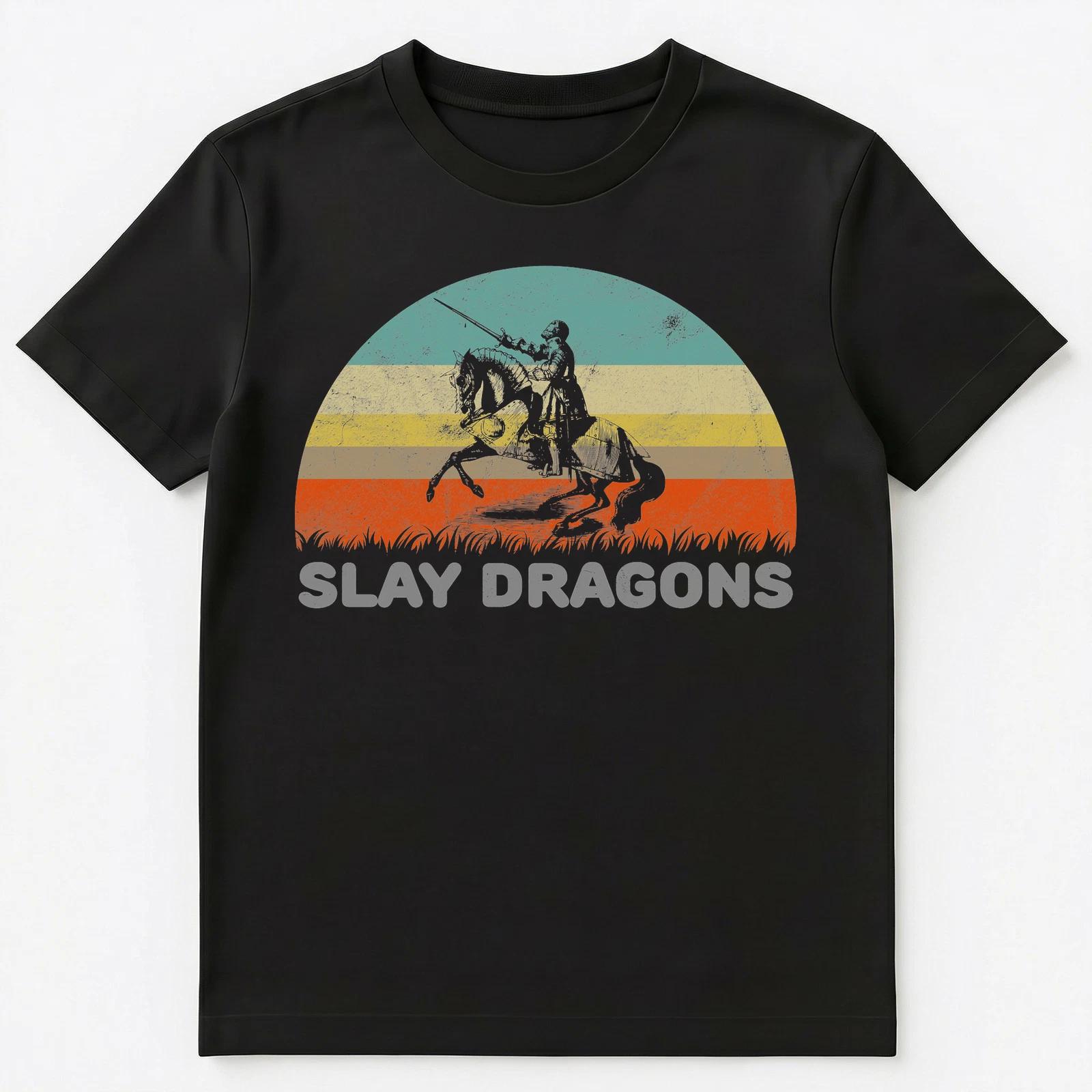 

Funny Slay Dragons Folklore Knight Unisex T-Shirt XL