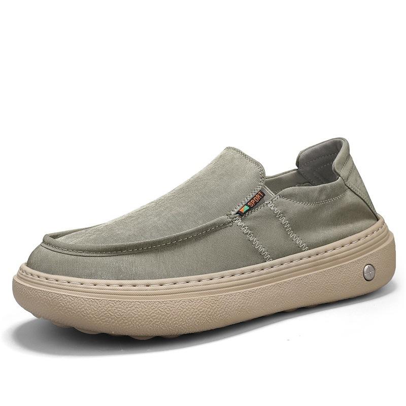 

Men s shoes summer new cloth shoes men s breathable thin platform casual shoes men s one-pedal cover lazy shoes 44