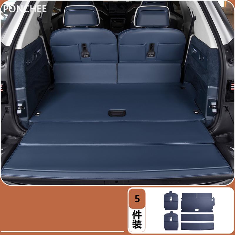 For ZEEKR 9X 2025-2026 Trunk Mat Three-row Seat Backrest Cushions Leather Dirt-resistant Automobile Modification Supplies