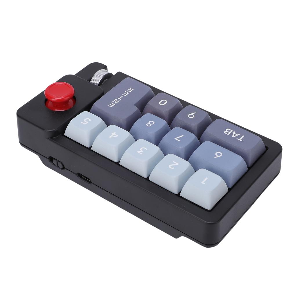 Wired Mechanical Number Pad Type C Hot Swappable Numpad Keyboard with 12 RGB LED Backlight Joystick Roller