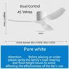 45/52" Nordic Ceiling Fan 35W DC Motor Low Noise Electric Fan 6 Wind Speeds Adjustable Home Restaurant Ceiling Fan