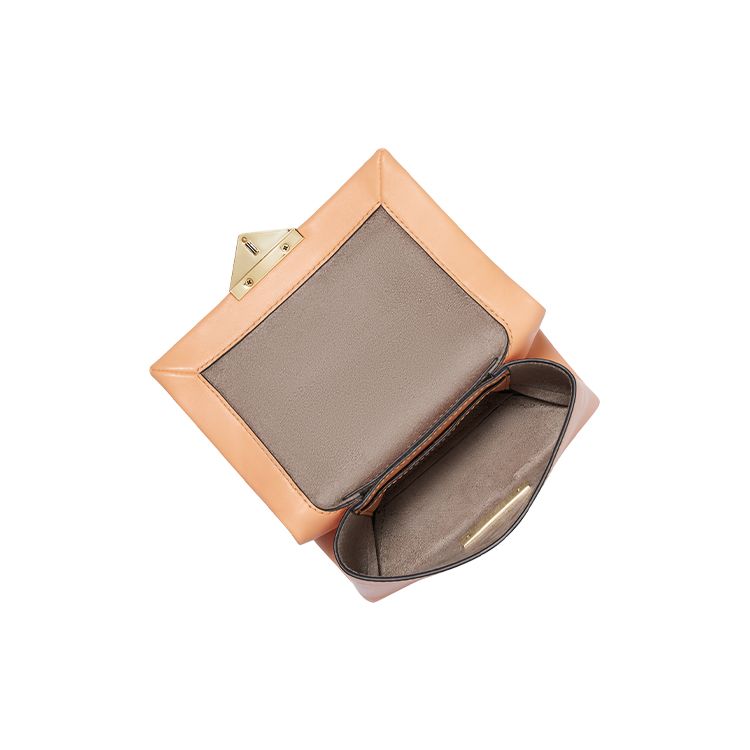 Michael Kors Cece Gold Buckle Flap Solid Color Chain Leather Shoulder Bag Mini Women Shoulder Bag Melon 32S9L0EC0L-819