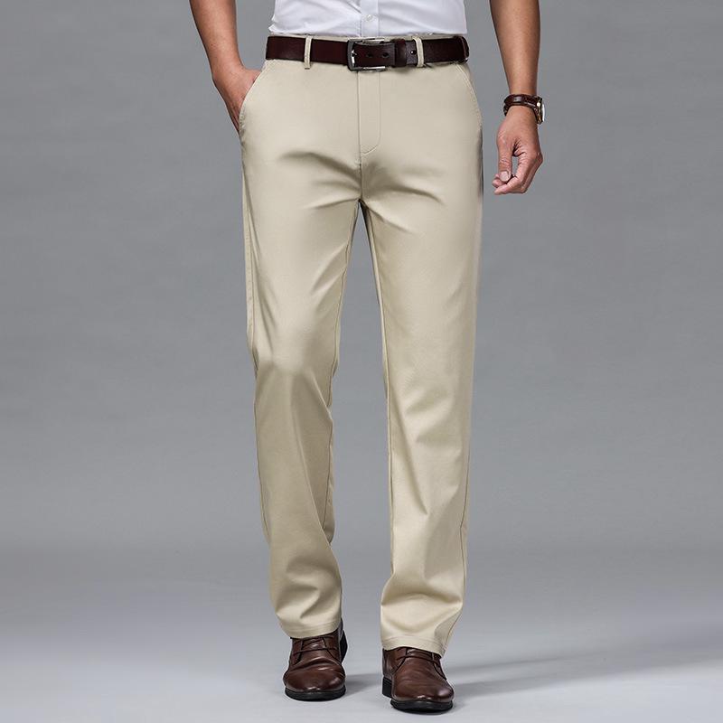 

Мужские весенние узкие брюки прямого покроя в деловом стиле — удобная, официальная и повседневная одежда 29 хаки