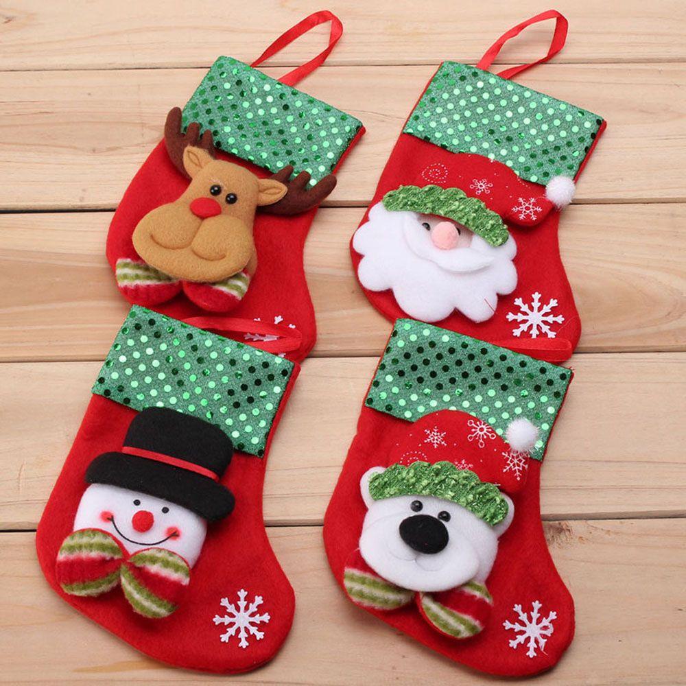 

Украшение елки, детский рождественский чулок, носки Санта-Снеговика, медведь, лось, рождественский подарок