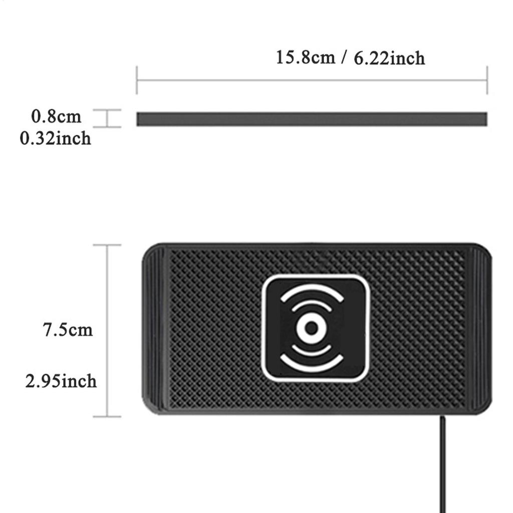 Base de Carregamento Sem Fio Para Carro Carregador de Telefone Sem Fio Para Carro Cabo de 39 Polegadas Base de Carregamento de Telefone com Sensor Automático Para Painel de Instrumentos Viagem