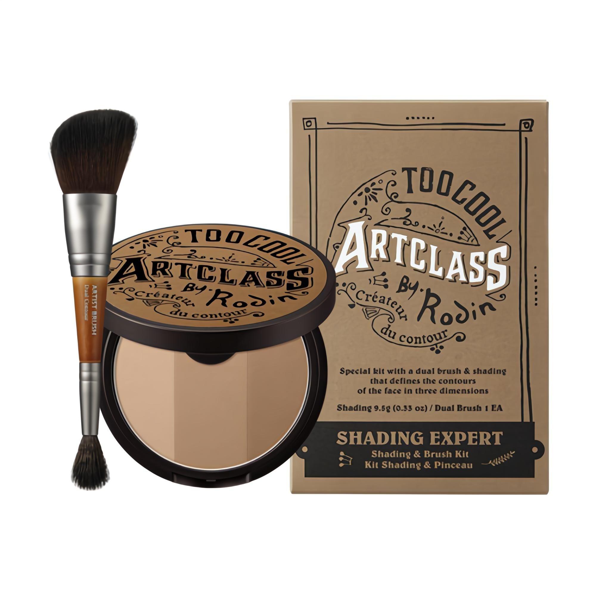 Too Cool For School Artclass By Rodin Shading Expert Neutral Contour Powder 9.5g + Dual Contour Brush