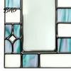 Holiday Commemorative Keepsake Acrylic Photo Frame Light Catcher, Retro Stained Glass Style Hanging Home Soft Furnishing Decor Display with