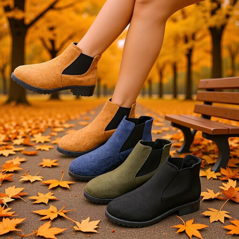 Suede women's shoes short boots women's Martin boots thin boots new British style women will increase in height in autumn