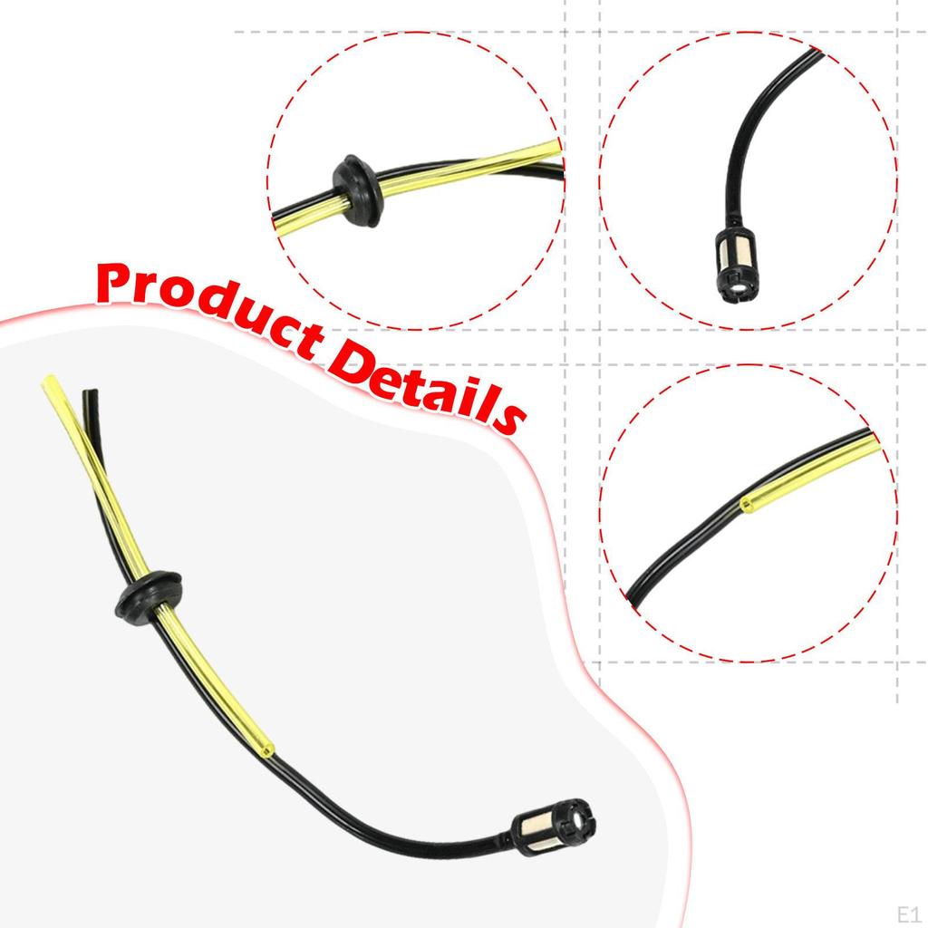 17 Pieces Strimmer Fuels Pipe Petrol Filter Kit 22 cm Replacement with Primer Bulbs for Garden