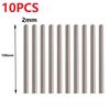 10 Stück Schnellarbeitsstahl Vollrundstange Drehbankstange 1mm-4mm Welle DIY Bastelwerkzeug Linearwelle 100mm Schnitzwerkzeug Teile Silber