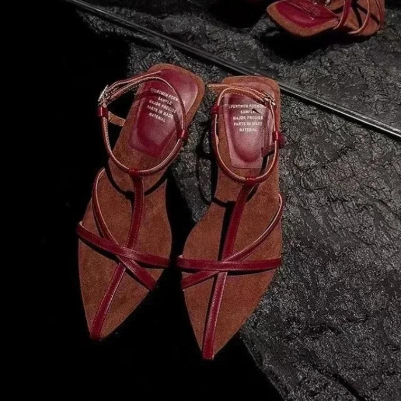 

Fashion Pointed Toe High Heels Women s Sandals Summer Fashion Simple Fashion Ladies Shoes Buckle Strap Solid Women s Sandals 34 вино красного