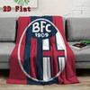 Bologna 2D Flat Pattern Flannel Blanket High Quality All Seasons Warmth and Comfort Perfect for Christmas Gifts.