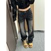 High Waist Straight Leg Jeans for Women Plus Size American Retro Loose Fit Wide Leg Trousers