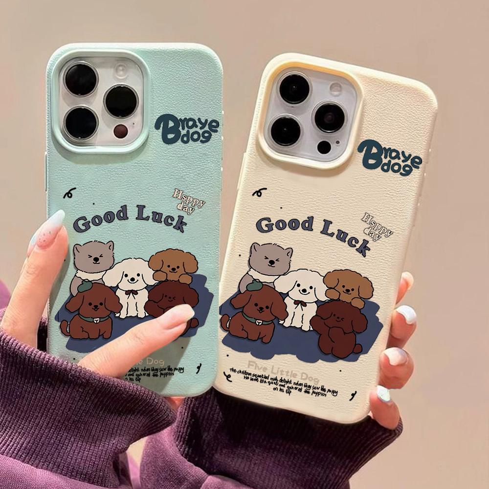 Phone Case for iPhone 11 13 XR XS Max Case iPhone 12 14 15 16 Pro Max 12 Pro 15 Plus Leather Painted Waterproof Drop-proof and Wear-resistant Cartoon