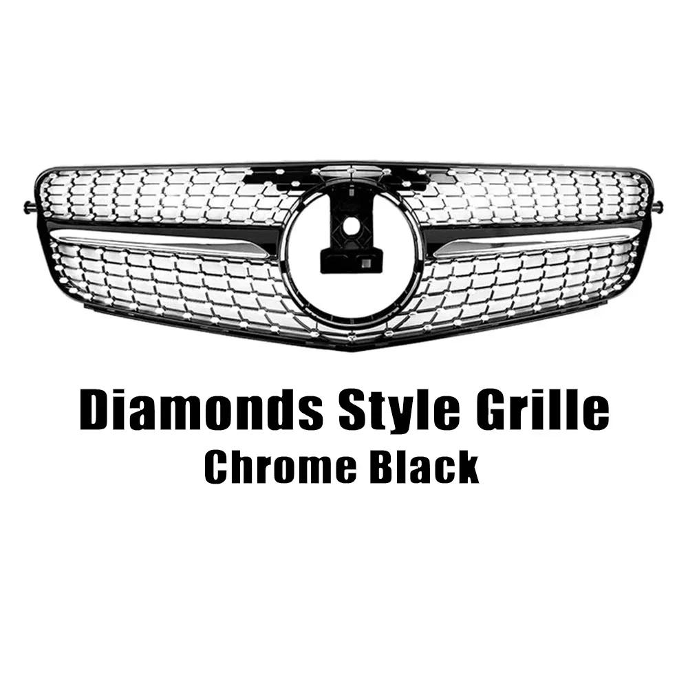 XVIP AMG Style Front Bumper Grille For Mercedes Benz C-Class W204 2008-2014 C180 C200 C350 S204 Glossy Black GTR Style Grille