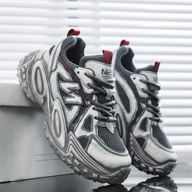 New Fashion Men 's Four Seasons Comfortable Thick Sole Shoes Students BoysTrending Soft Sole Breathable Casual Running Sneakers