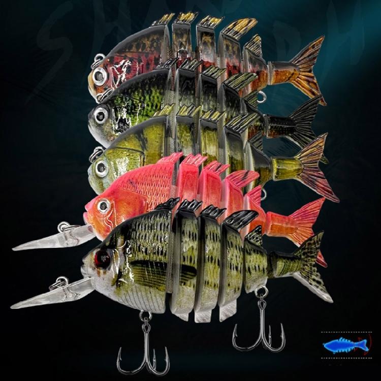 5 Pcs Multi Jointed Swimbait Fishing Lures Slow Sinking Bionics Artificial Baits