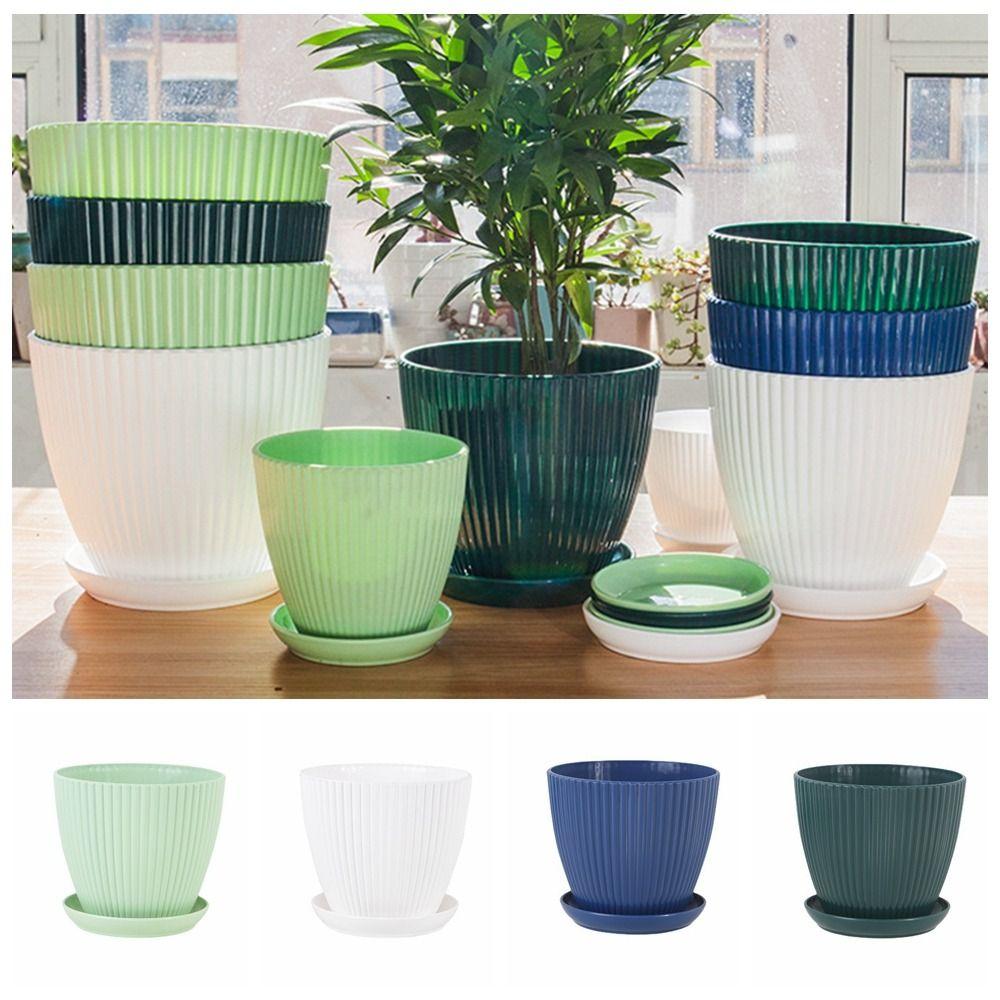 Thickened Flower Pot Resin Plant Container Creative Vase  Gardening