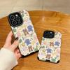 Vertical Leather Shell Lovely Cute Cartoon Animals Printed Patterned Shockproof Soft Silicone Case with Camera Lens Full Protection for IPhone Samsung