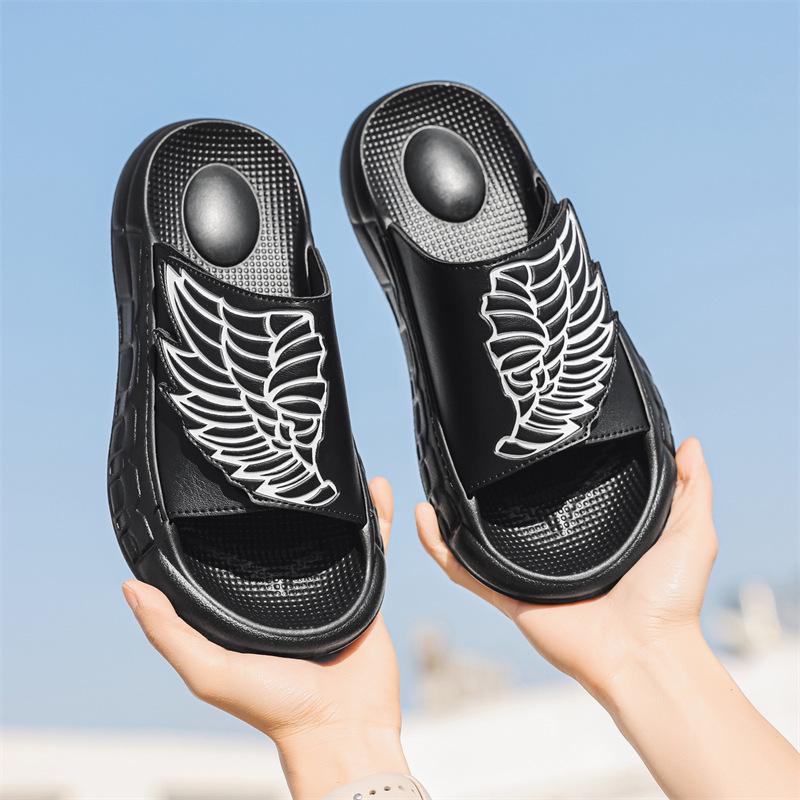 Men s 2026 Sporty Adjustable Summer Slippers - Fashionable, Comfortable Thick Sole 39 чёрный