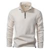 Men's Autumn and Winter New Item Standing Collar Half Zipper Long Sleeved Sweatshirt Standing Collar, Men's Fleece Top