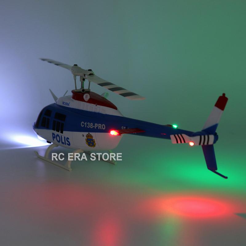 RC ERA C138PRO Brushless C138 Brushed Bell206 Jet Ranger 2.4G RC Helicopter with Gyro Stabilizer Remote Control Toys for Adult