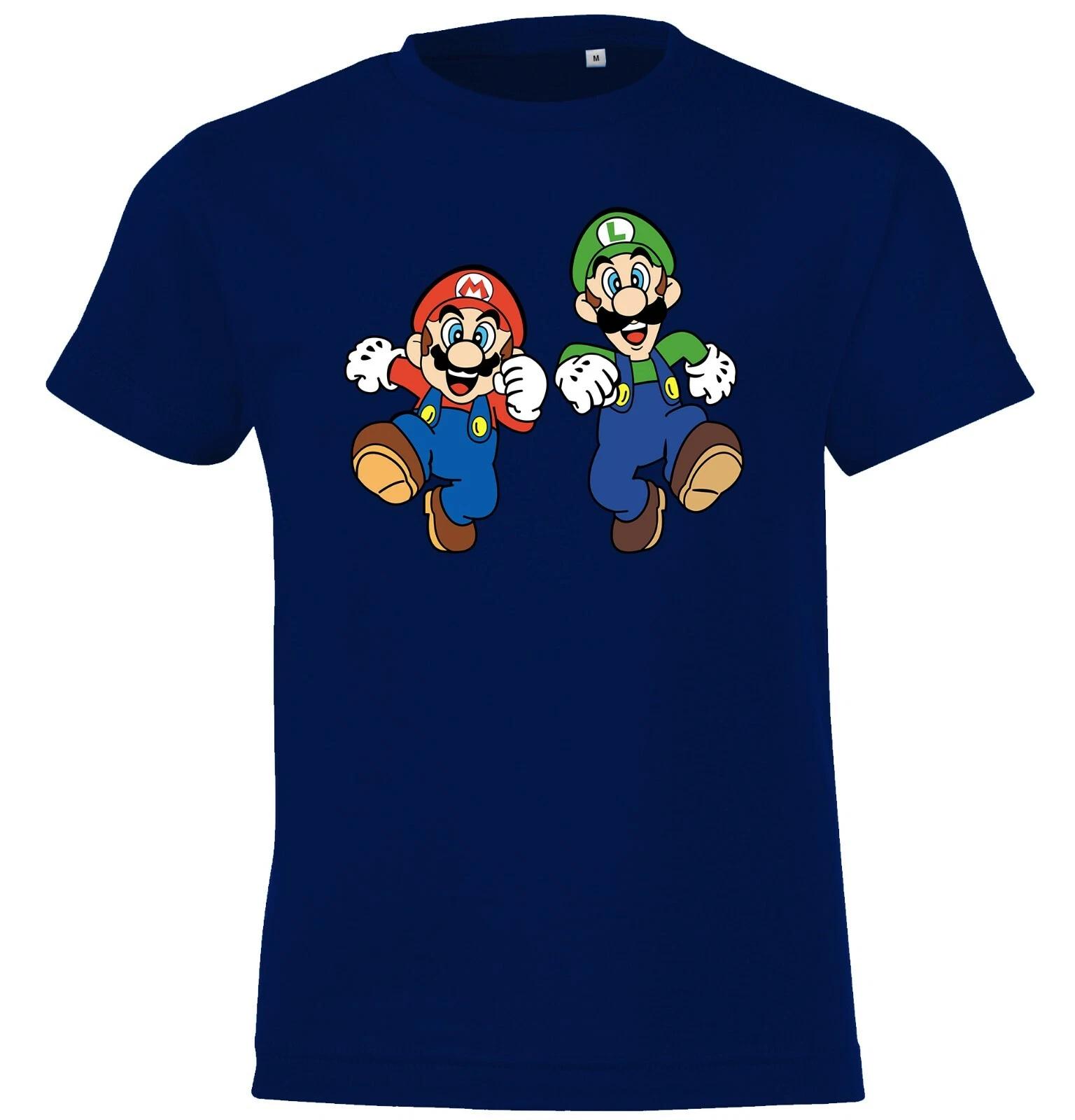 Youth Designz Mario & Luigi Kids kids boys T-Shirt Print Funny Saying Nerd Gaming Fun 100