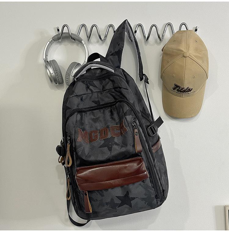 Schoolbag new street feel cool niche camouflage backpack junior high school students class holiday play to reduce the burden leisure bag