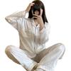 Ice Silk Pajamas Women'S Spring And Summer Long-Sleeved High-End Nordic Style Simple Silk Loungewear