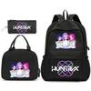 Kpop Korean Version Peripheral Printing Backpack Lunch Bag Casual Pencil Bag Primary And Secondary School Student Schoolbag Set