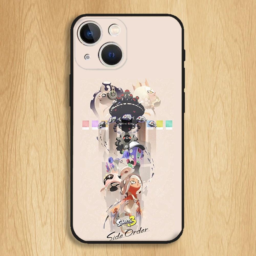 Game Splatoon Phone Case For iPhone15,14,13,12,11,Pro,Max,Plus,Mini,X,XS,XR,8,7,6,S,Plus,SE Soft Black Case